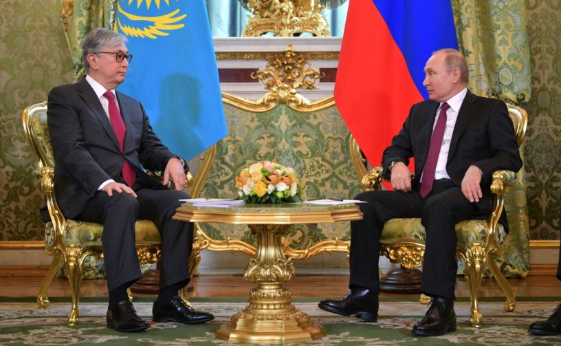 Kassym-Jomart Tokaïev et Vladimir Poutine