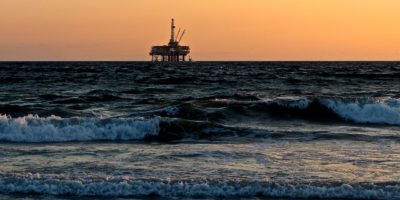 oil rig, sea, oil